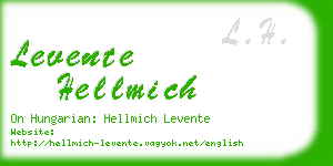 levente hellmich business card